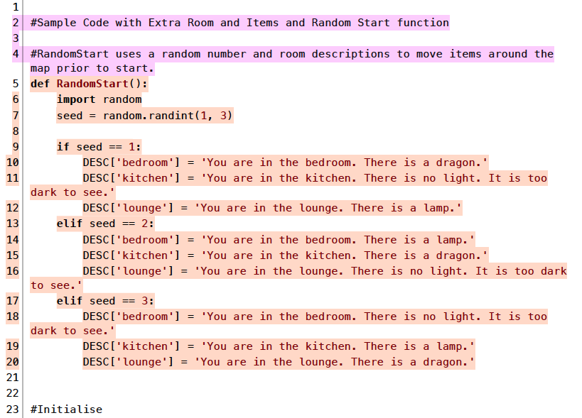 Python 2 Text Game Challenges – 4 – DIY Student